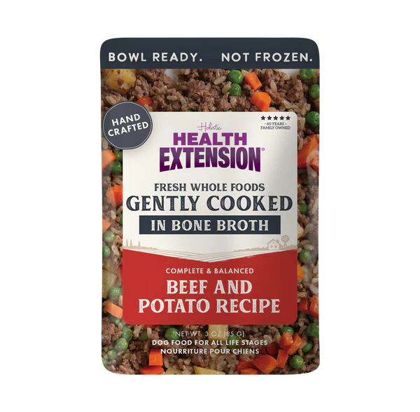 Health Extension Gently Cooked In Bone Broth Beef & Potato Wet Dog Food (3oz pouch)