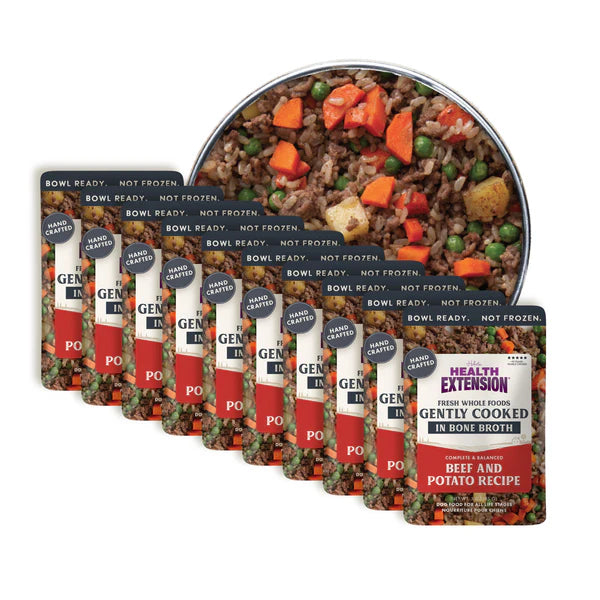 Health Extension Gently Cooked In Bone Broth Beef & Potato Wet Dog Food (3oz pouch)