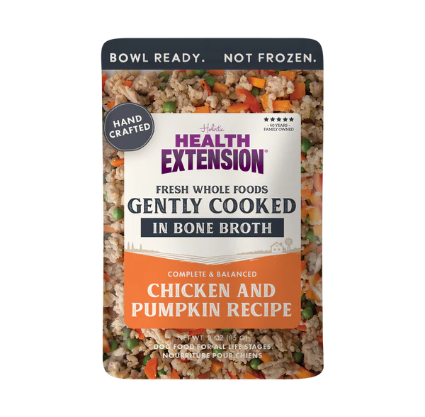 Health Extension Gently Cooked In Bone Broth Chicken & Pumpkin Dog Wet Food (3oz pouch)