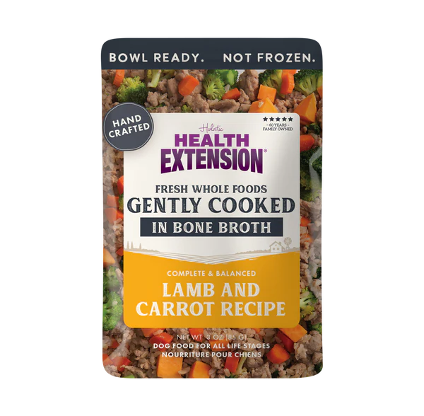 Health Extension Gently Cooked In Bone Broth Lamb & Carrot Dog Wet Food (3oz pouch)
