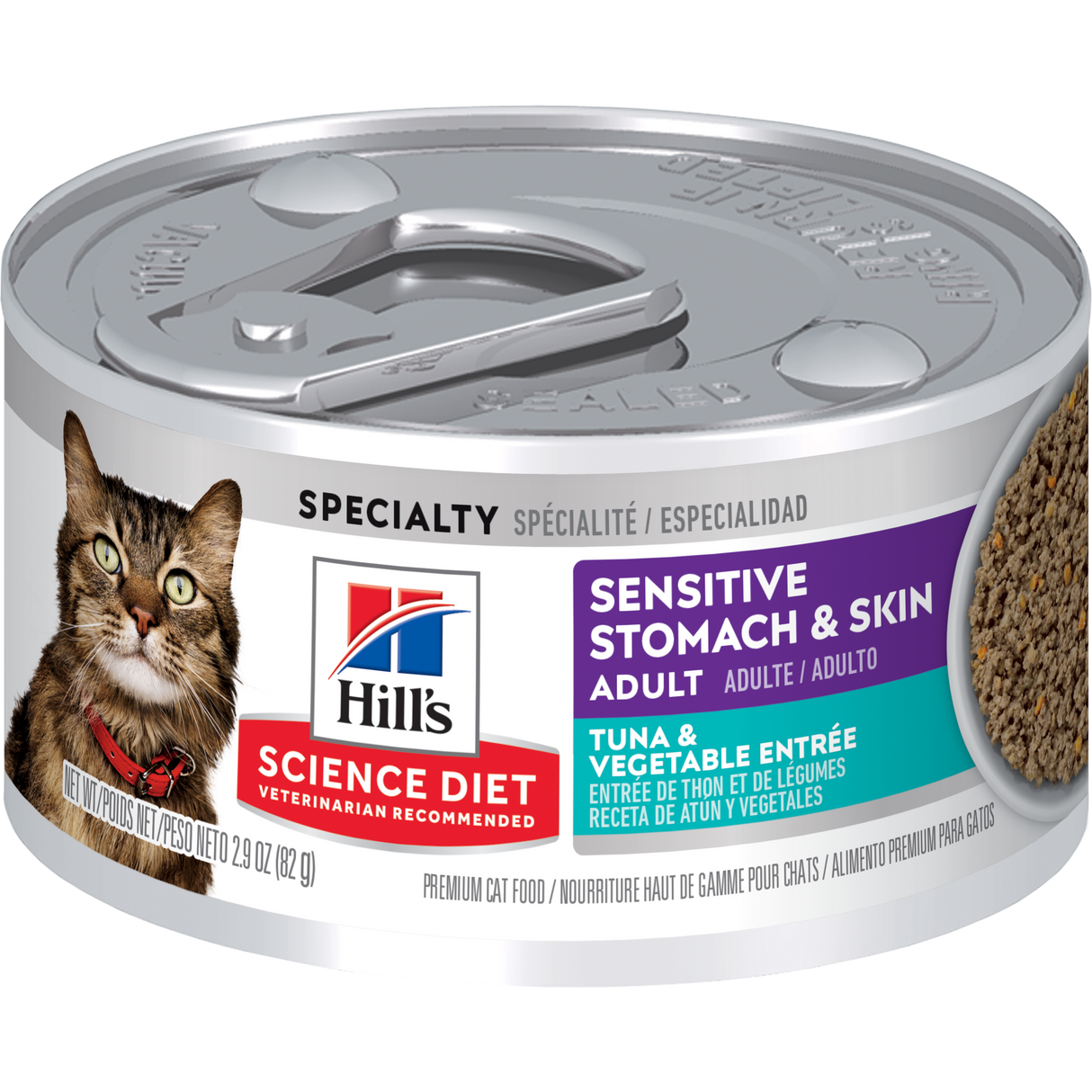 Hill's Science Diet Sensitive Stomach & Skin Tuna and Vegetable Entree Wet Cat Food (2.9oz can)