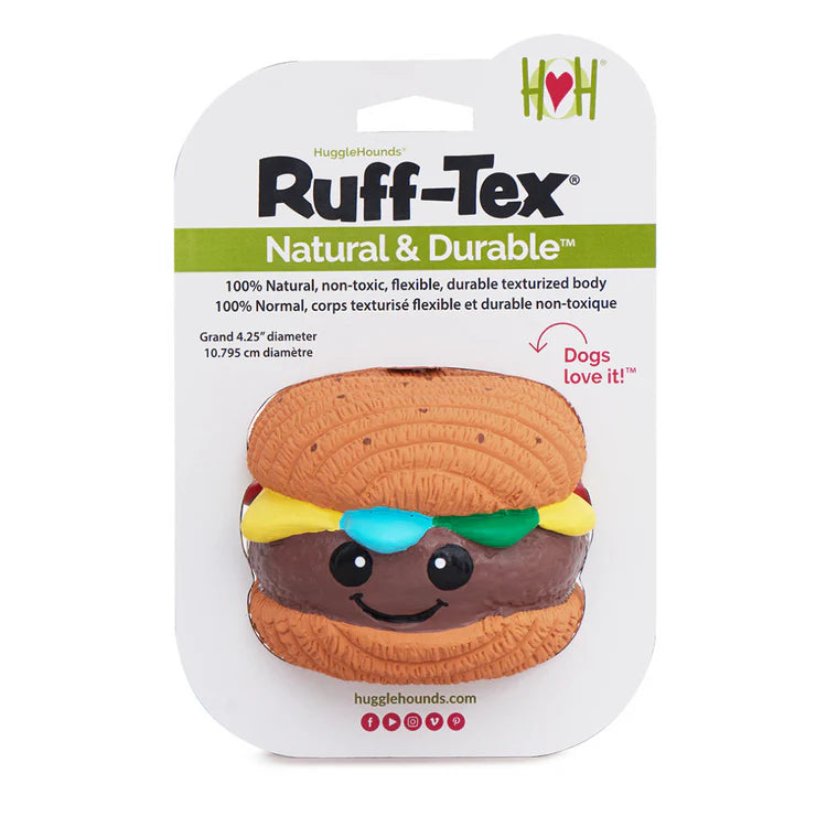 Huggle Hounds Ruff Tex Hamburger Dog Toy (Large)