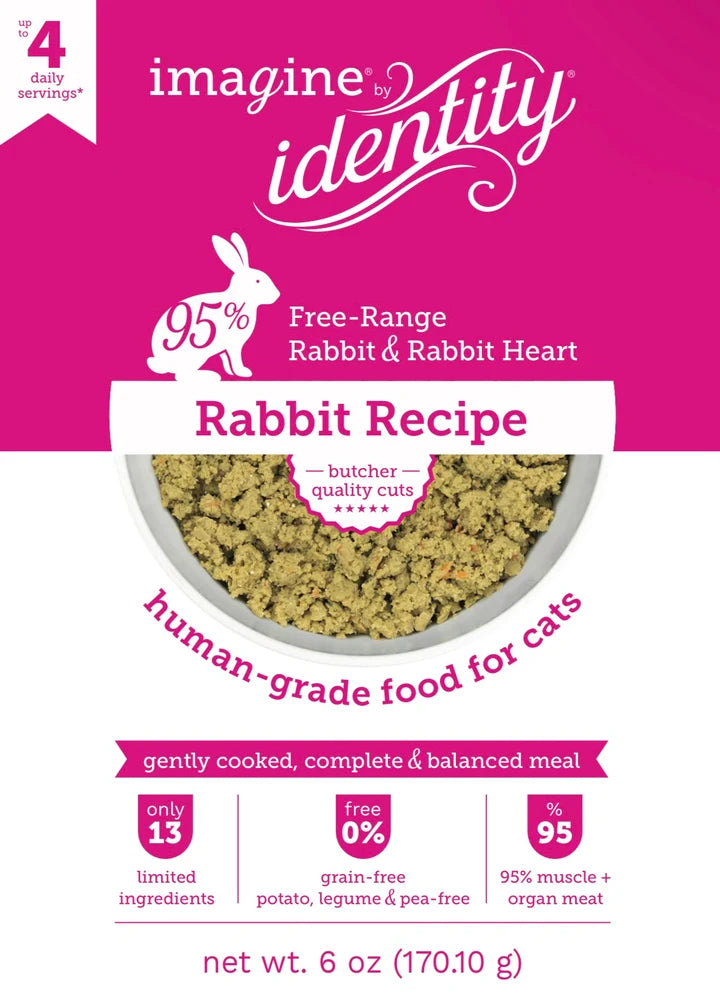 Identity Gently Cooked Imagine Identity Rabbit Frozen Cat Food (6oz)