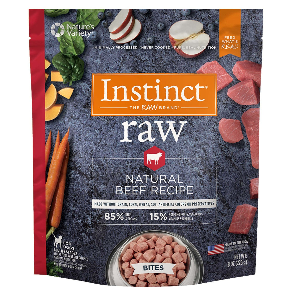 Instinct Fresh Frozen Raw Dog Beef 8oz
