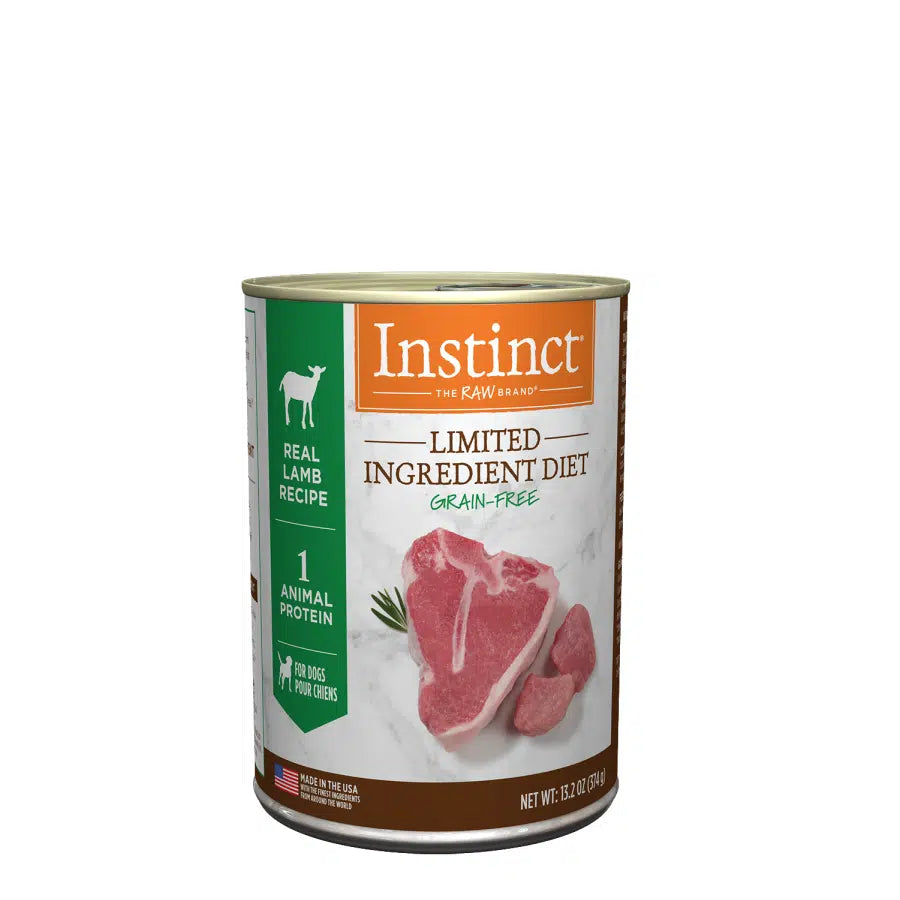 Alimento húmedo para perros Instinct Pet Food con receta de cordero real, 13,2 oz