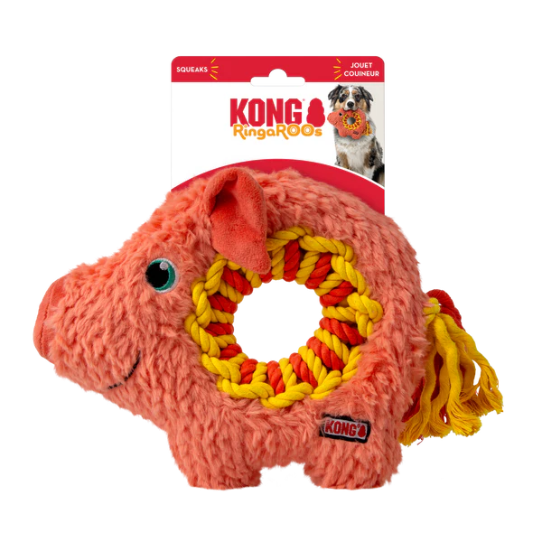 Kong Ringarooz Pig Toy for Dogs (Medium)