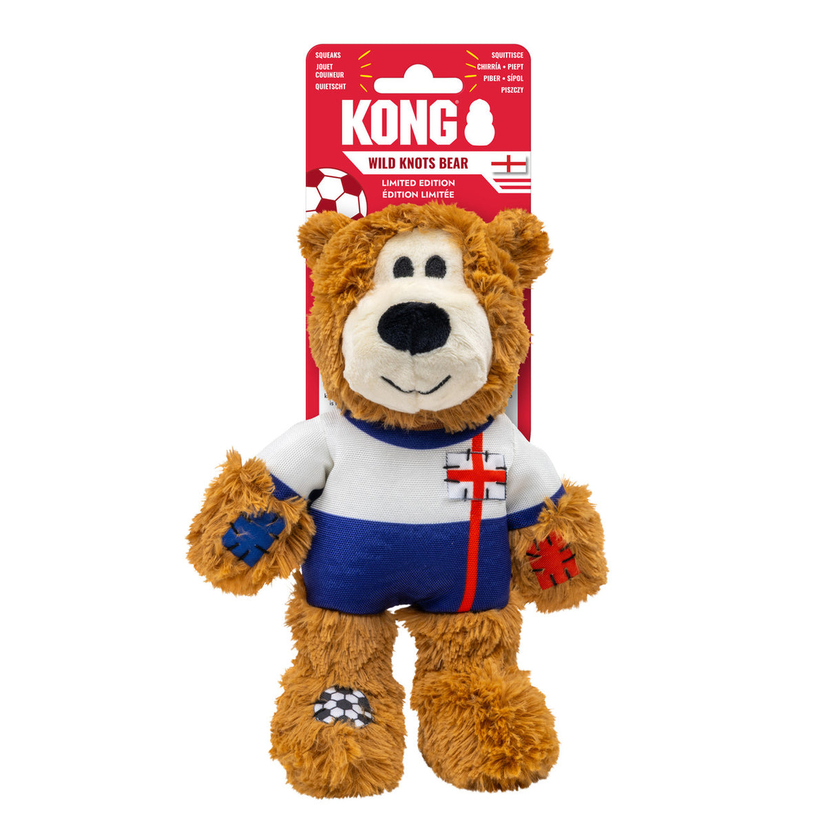 Kong Wild Knots Sport Bear Dog Toy - England (Medium)
