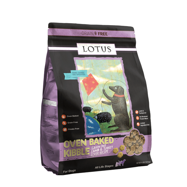 Lotus Grain Free Lamb & Turkey Liver Recipe Dry Dog Food (4lb Bag)