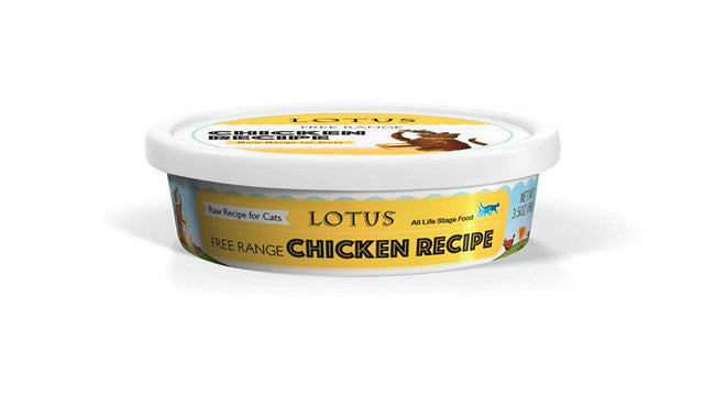 Lotus Raw Frozen Cat Food Free-Range Chicken 3.75oz
