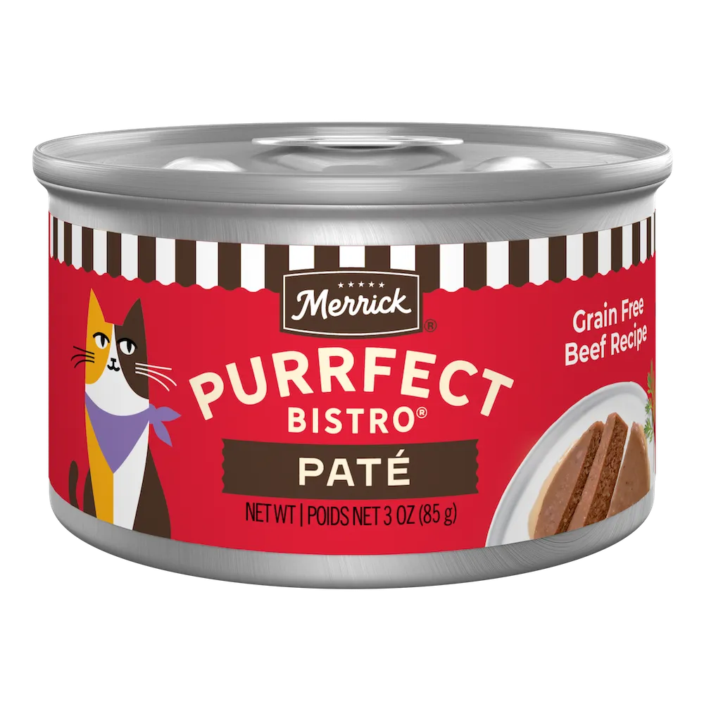 Merrick Wet Cat Food Purrfect Bistro Pate Beef Recipe