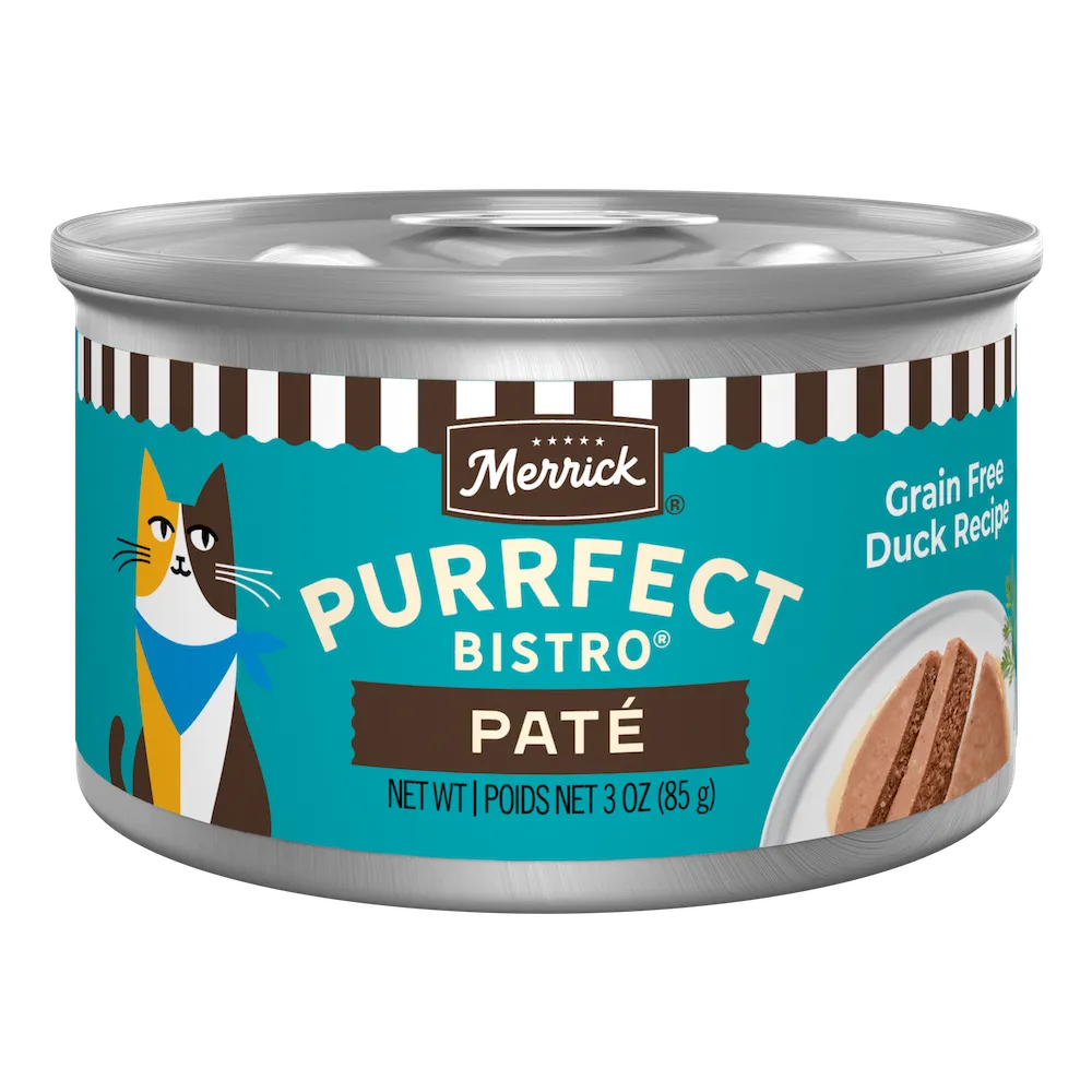Merrick Wet Cat Food Purrfect Bistro Pate Duck Recipe