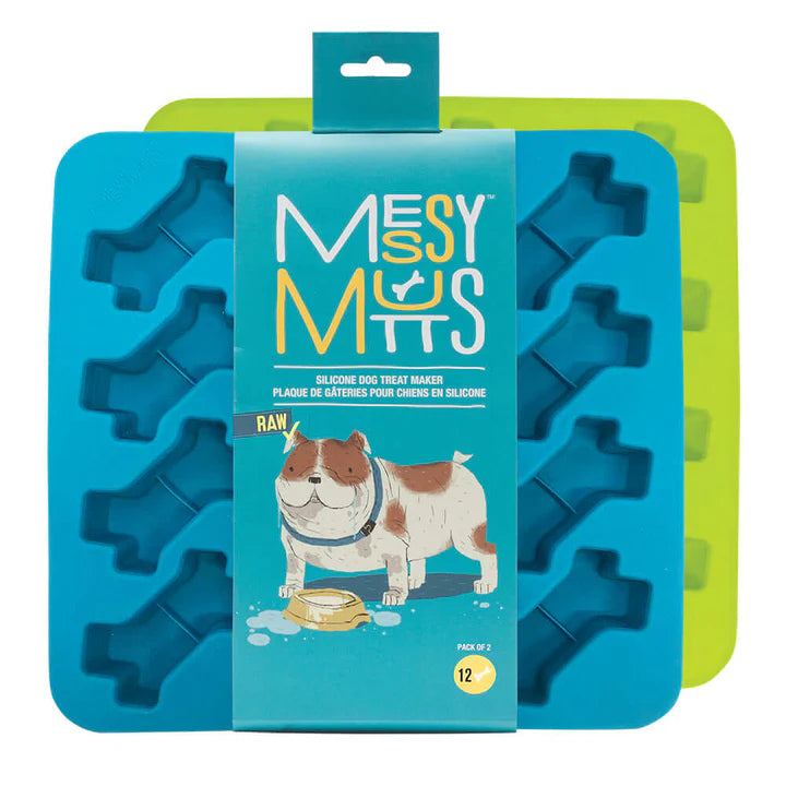 Messy Mutts Silicone Bake and Freeze Dog Treat Maker (2 pack)