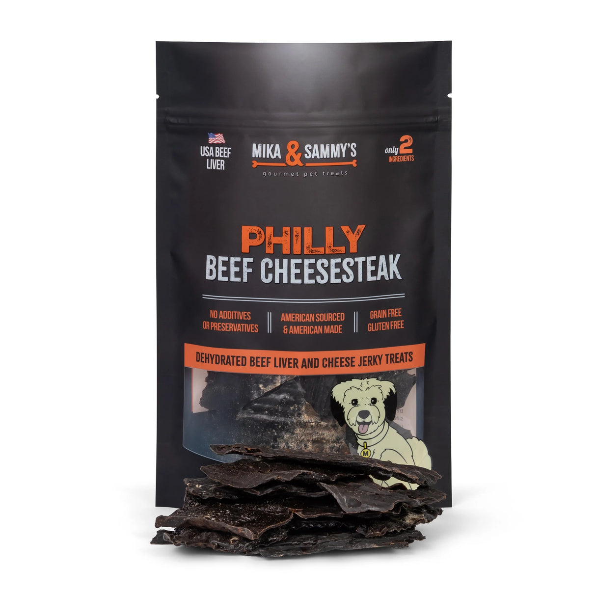 Golosinas para perros de Mika y Sammy con queso y carne de res de Filadelfia
