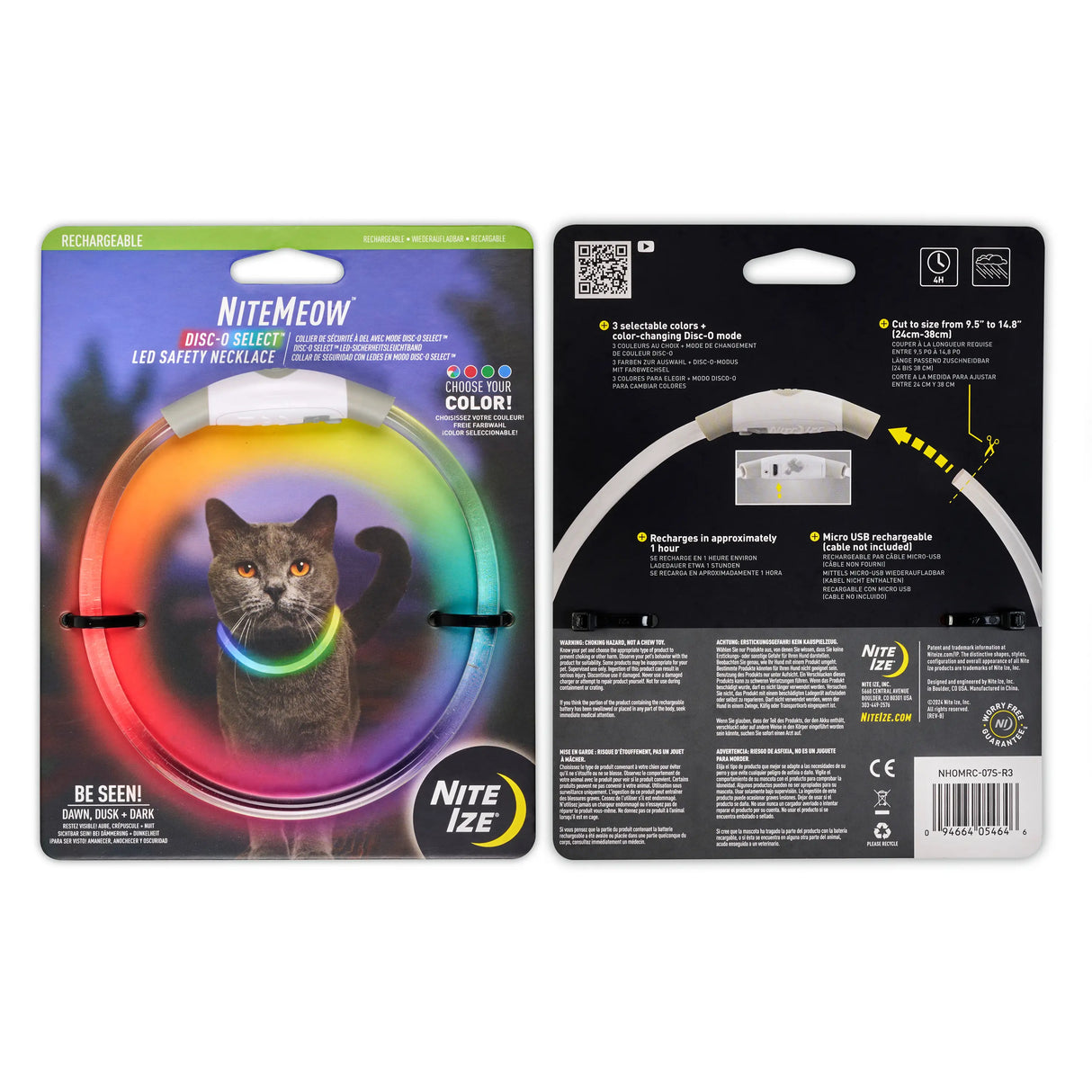 NITE IZE NiteMeow Rechargeable LED Safety Necklace (Small)