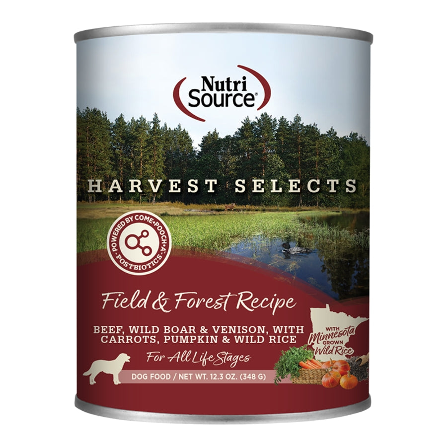 NutriSource Wet Dog Food Harvest Selects Field & Forest Recipe 12.3oz