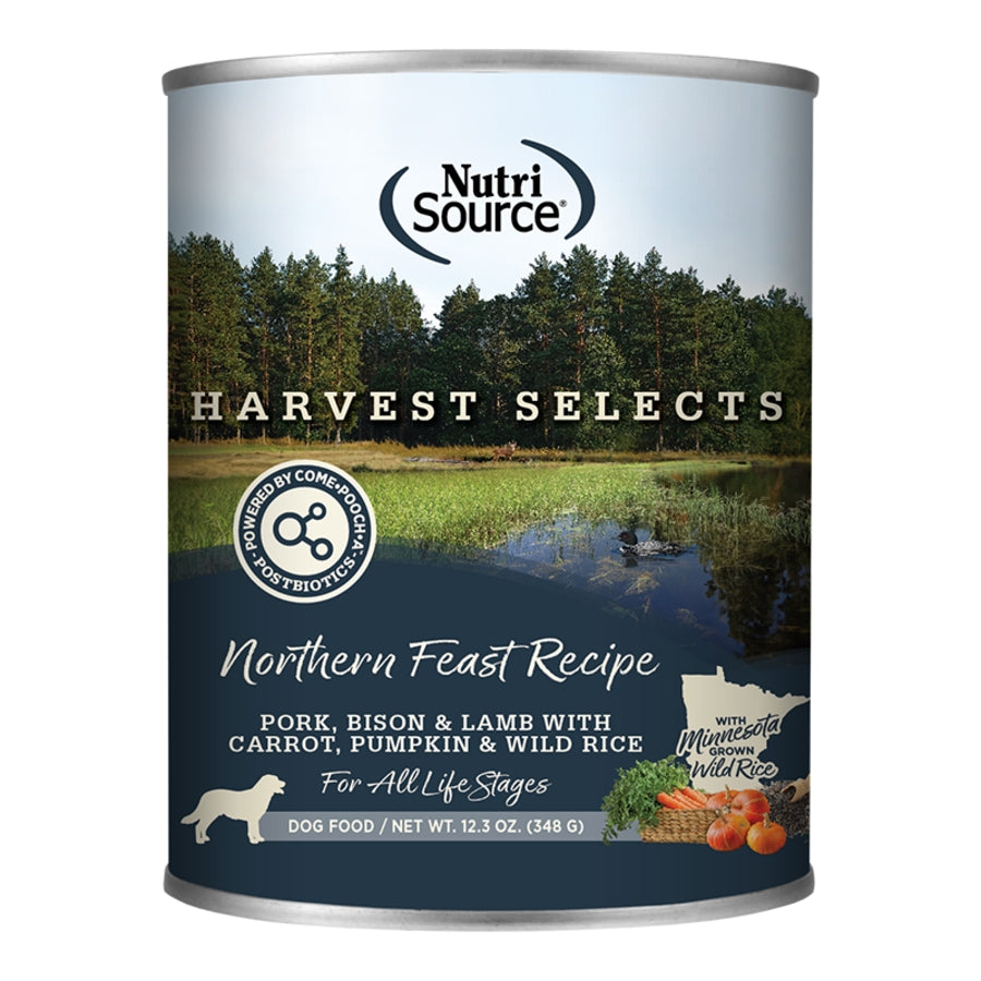 NutriSource Wet Dog Food Harvest Selects Northern Feast Recipe 12.3oz