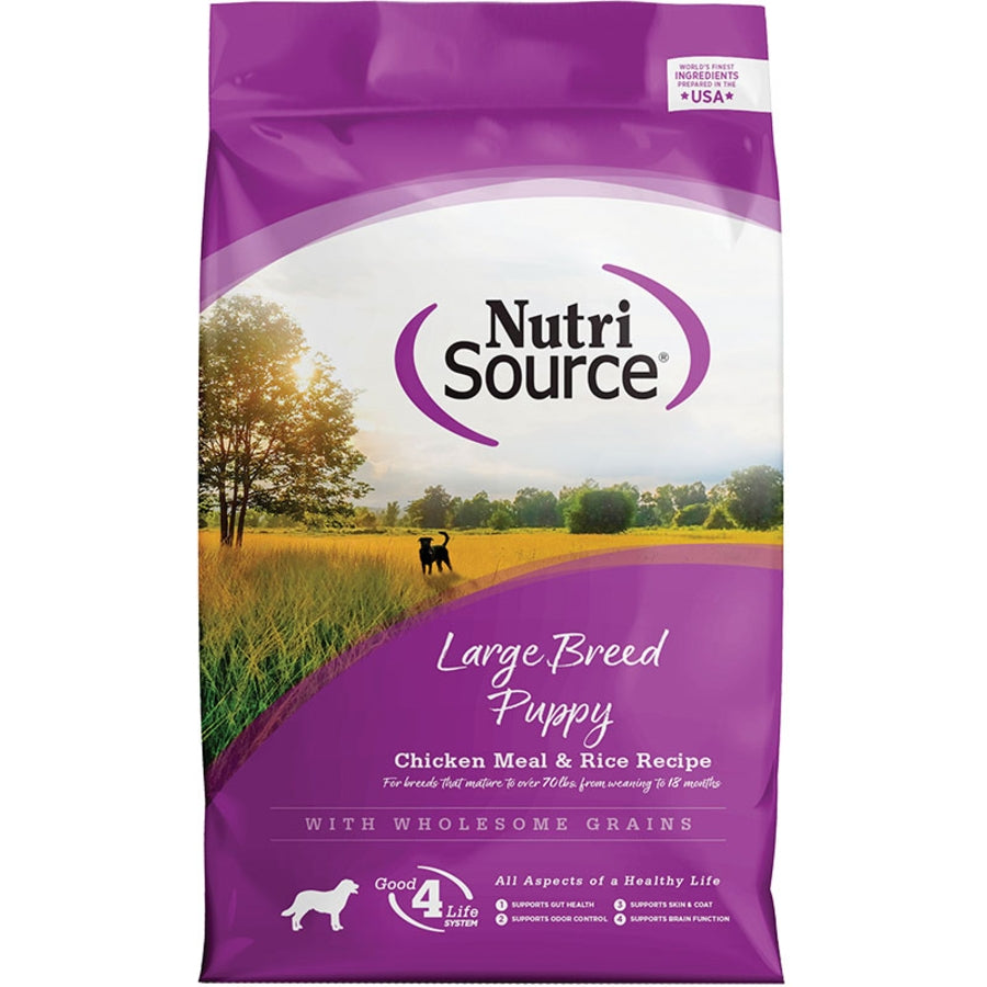 NutriSource Dry Dog Food Large Breed Puppy Chicken & Rice Recipe 4lb