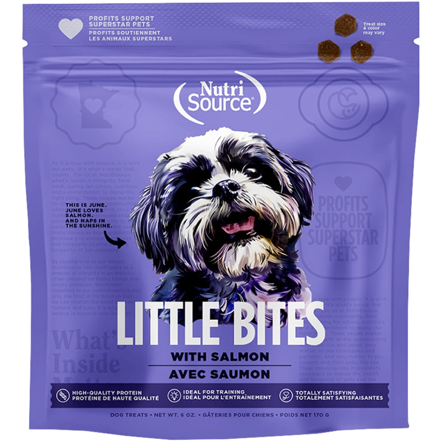 NutriSource Dog Treat Little Bites with Salmon 6oz