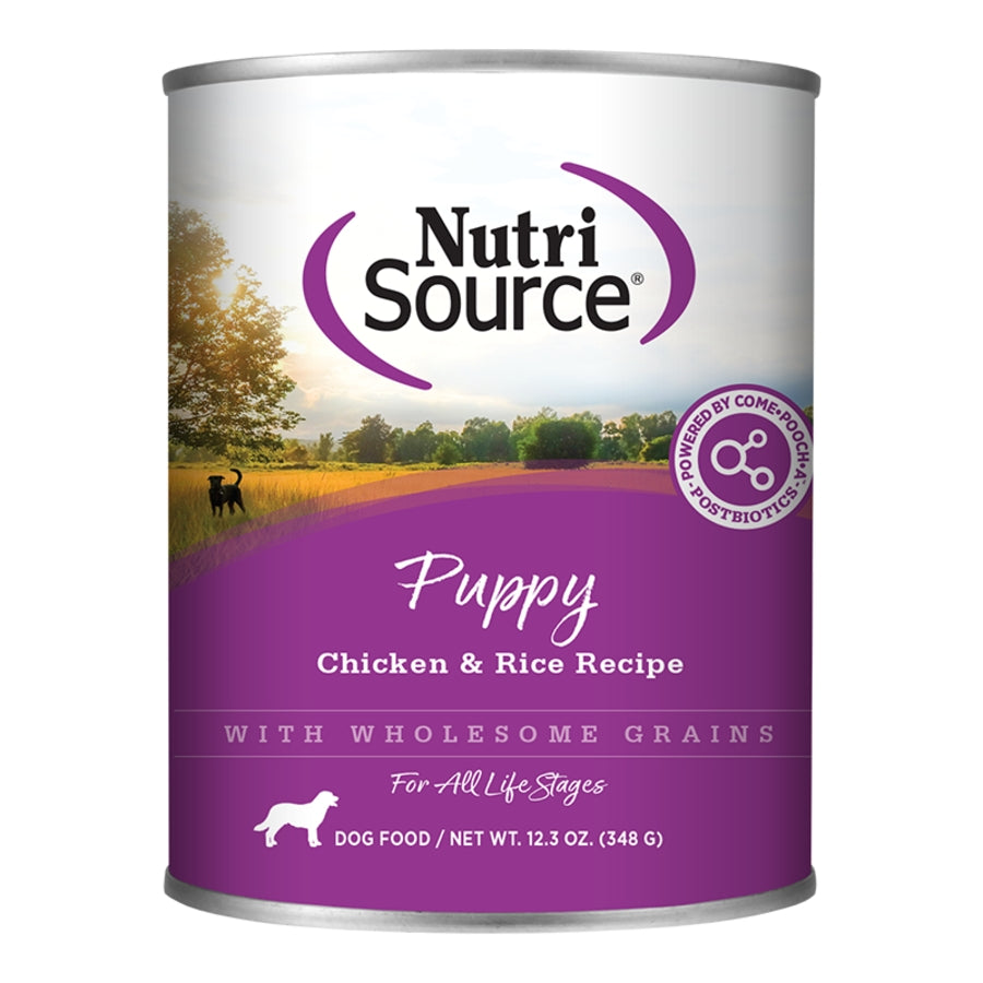NutriSource Wet Dog Food Puppy Chicken & Rice Recipe 12.3oz