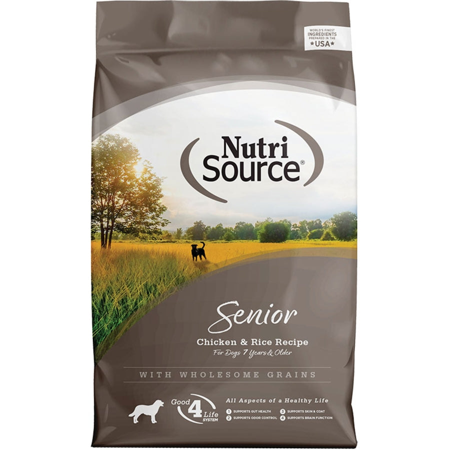 NutriSource Dry Dog Food Senior Chicken & Rice Recipe 4lb