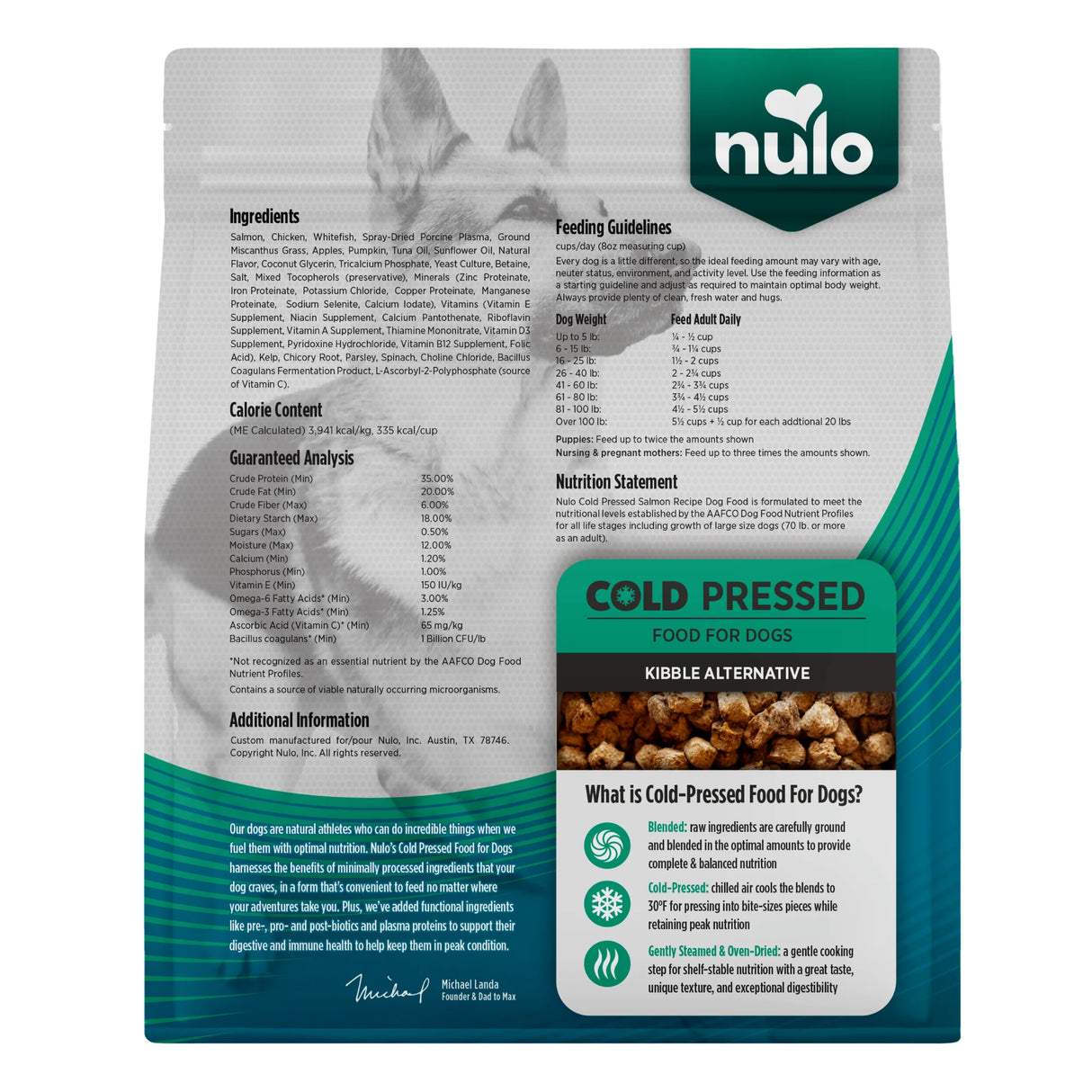 Nulo Dog Cold Pressed Food Salmon 2.2lb