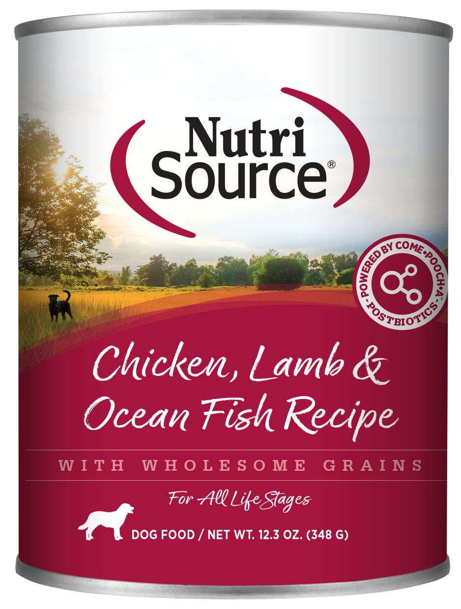 NutriSource Dog Wet Food Chicken, Lamb & Oceanfish 12.3oz