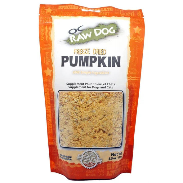 OC Raw Freeze Dried Whole Pumpkin w/ Seeds Supplement for Dogs & Cats (4oz bag)