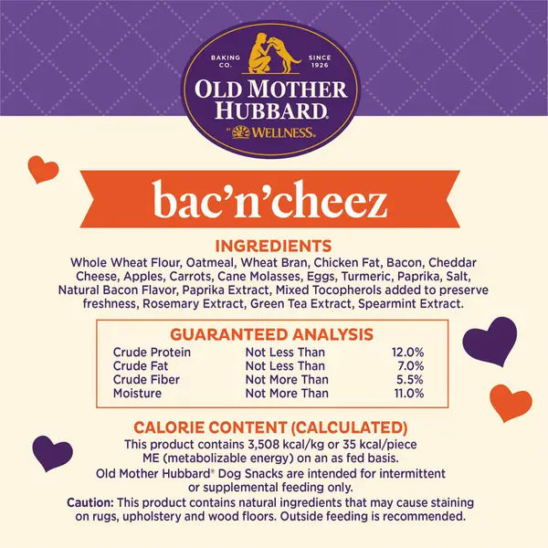 Old Mother Hubbard Bac'n'Cheez Small Dog Biscuits (20oz)