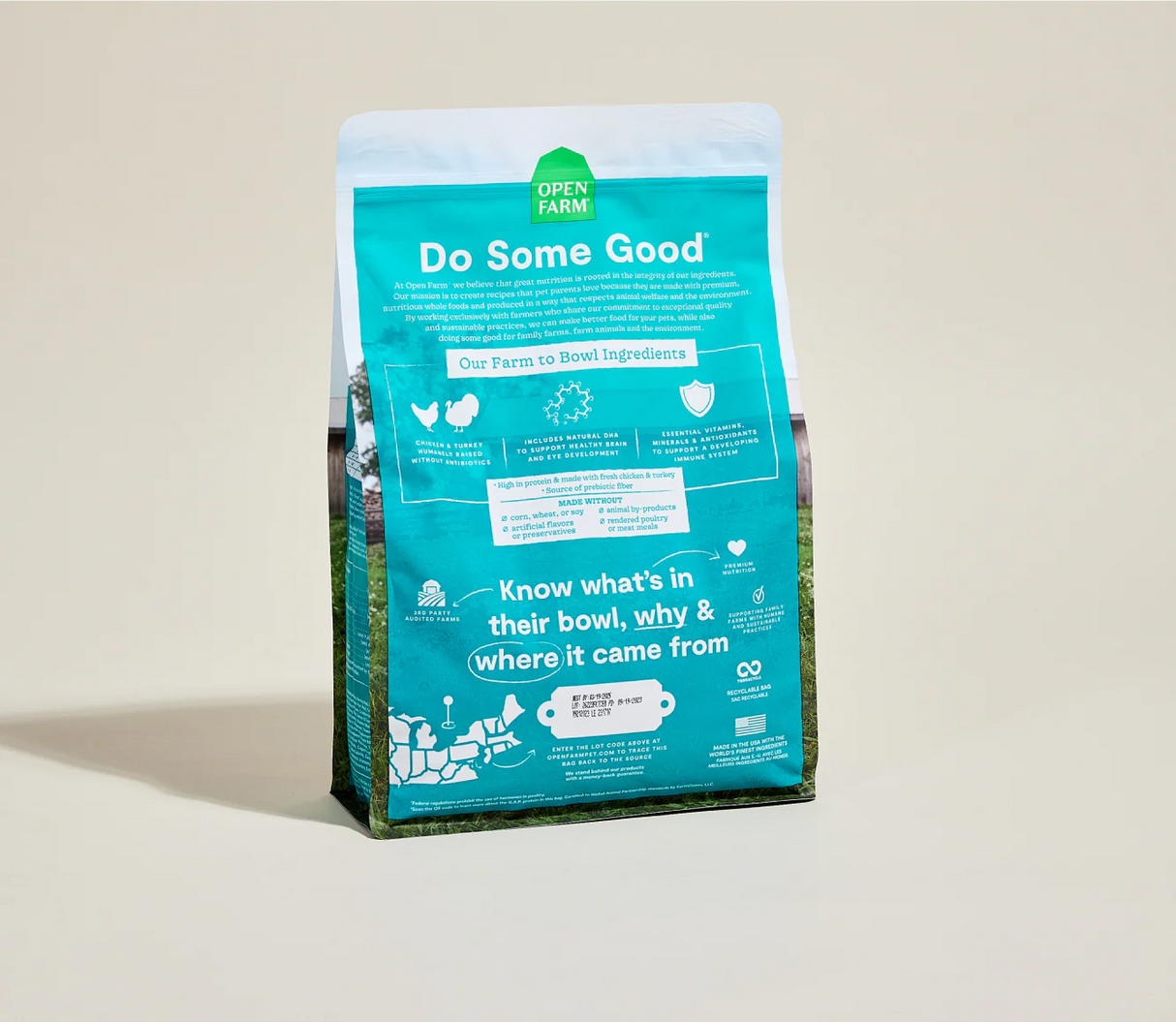 开放农场C GF小猫鸡肉和土耳其4磅