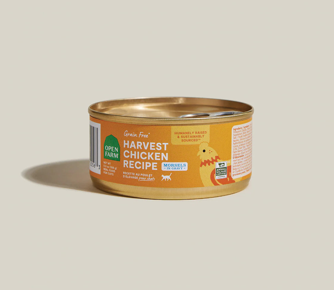 Open Farm Grain Free Harvest Chicken Morsels in Gravy (5.3oz can)