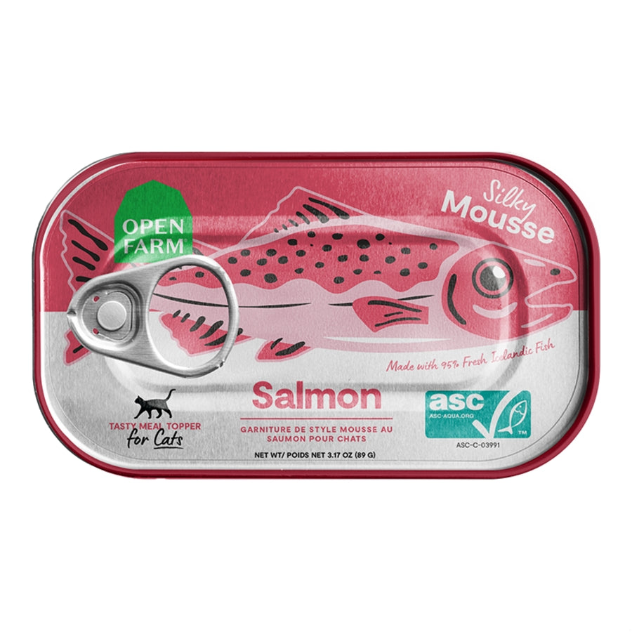 Open Farm Silky Mousse Salmon Topper for Cats (3.17oz can)