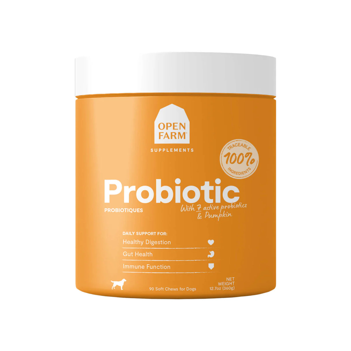 Open Farm Probiotic Chew Dog Supplement (90 count bag)