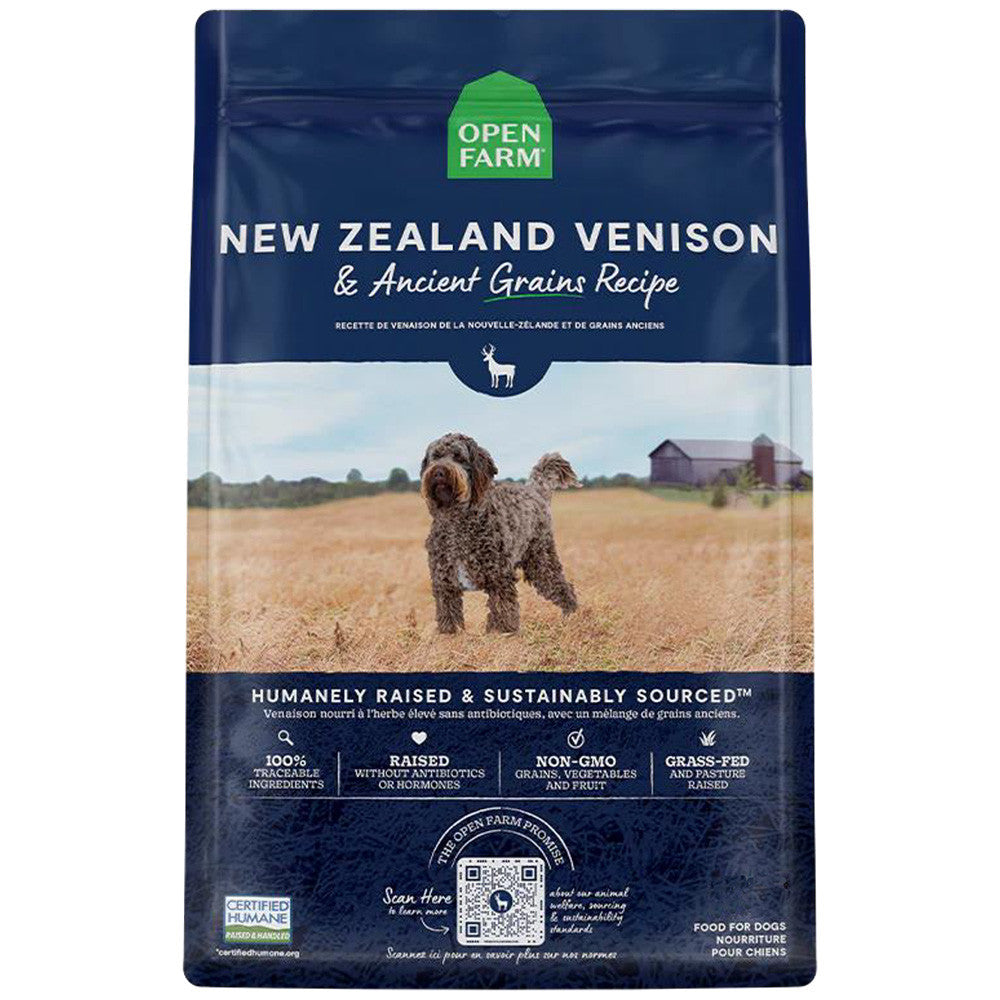 Open Farm Venison & Ancient Grains Dry Dog Food (4lb Bag)
