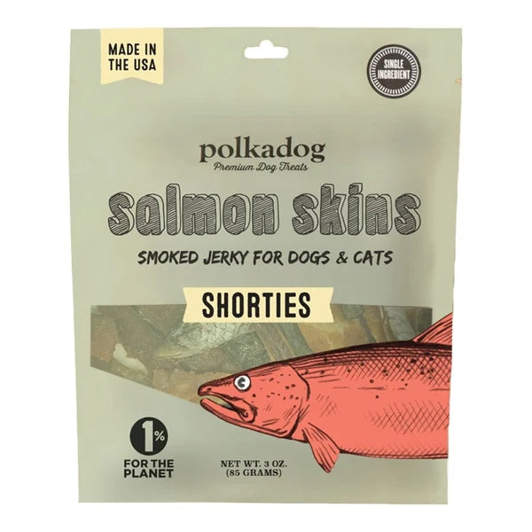 Polkadog Salmon Skin Jerky Dog & Cat Treats (3oz)