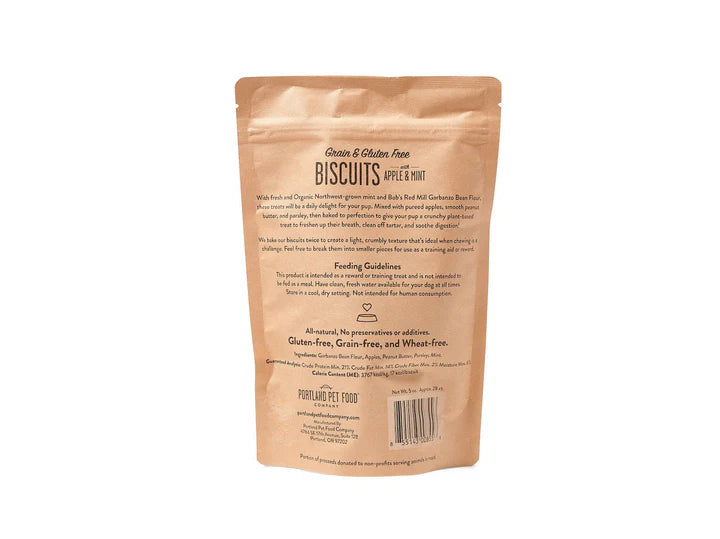Portland Pet Dog Grain & Gluten-Free Apple & Mint Biscuits 5oz