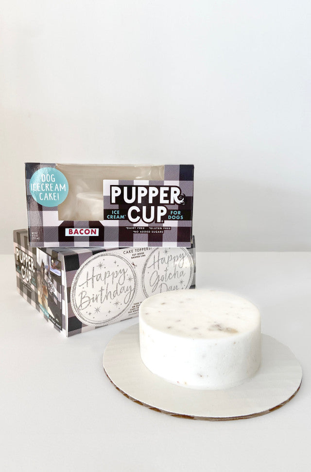 The Pupper Cup Ice Cream Cake for Dogs (8oz Bacon)