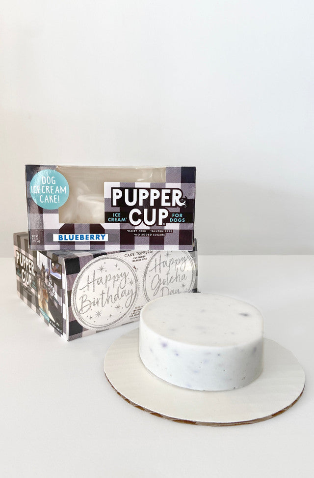 The Pupper Cup Ice Cream Cake for Dogs (8oz Blueberry)