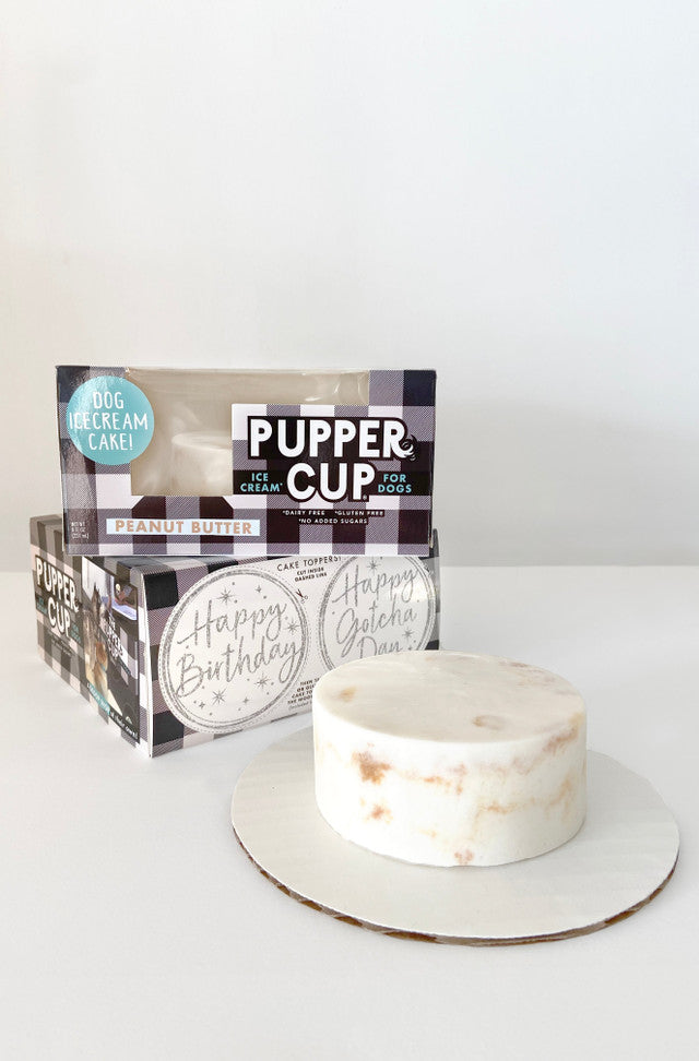 The Pupper Cup Ice Cream Cake for Dogs (8oz Peanut Butter)