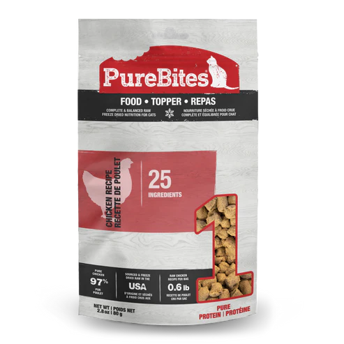 PureBites Freeze Dried Chicken Cat Food Topper (2.8oz Bag)