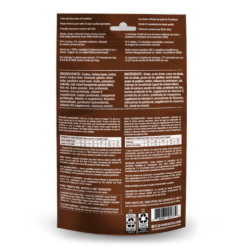 PureBites Freeze Dried Turkey Cat Food Topper (2.8oz Bag)