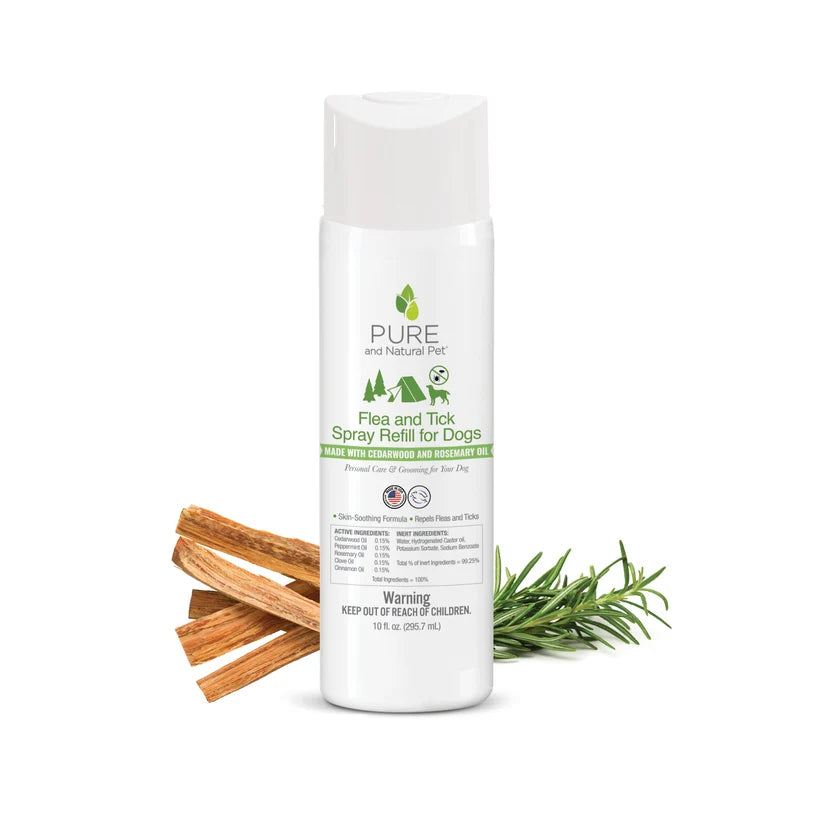 Pure And Natural Pet Flea & Tick Spray Refill for Dogs (10oz)