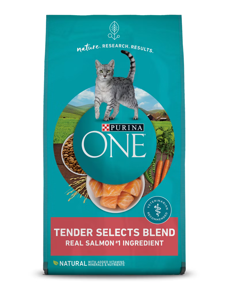Purina ONE Tender Selects Blend With Real Salmon Dry Cat Food (3.5lb Bag)
