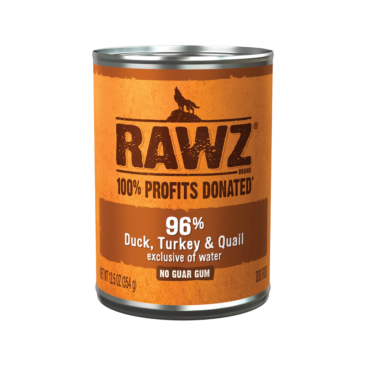RAWZ Dog Wet Food Duck, Turkey & Quail 12.5oz