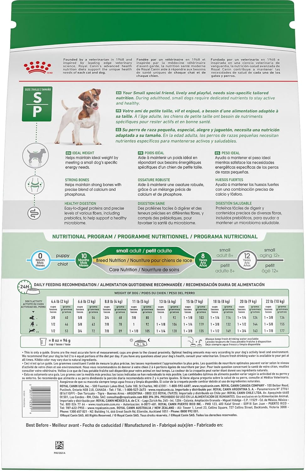 Royal Canin Dry Dog Food Small Breed Adult 4lb