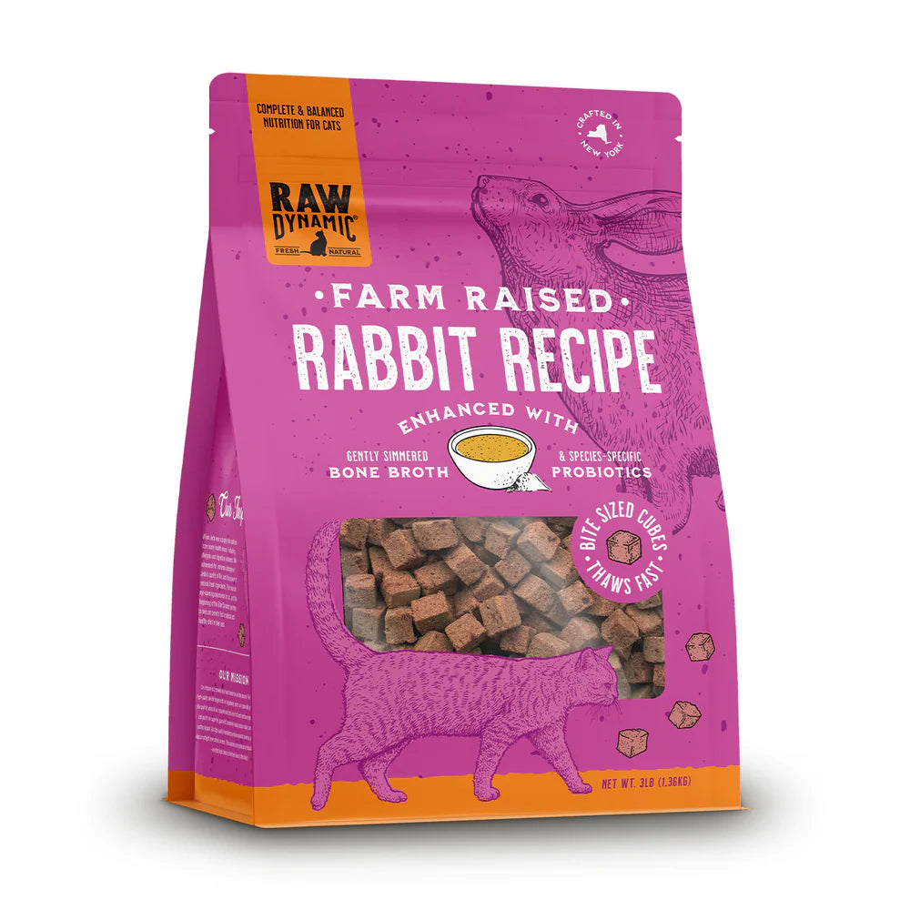 Raw Dynamic Farm Raised Raw Rabbit Recipe Frozen Cat Food