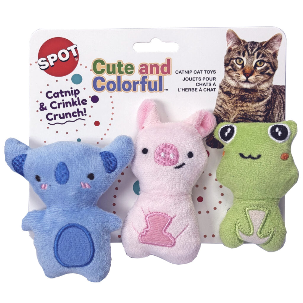 SPOT Cute & Colorful Cat Toy (3 pack)