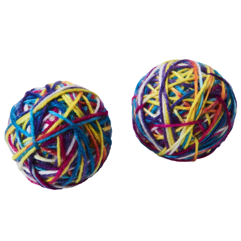 SPOT Sew Much Fun Yarn Balls Cat Toy 2.5" (2 pack)