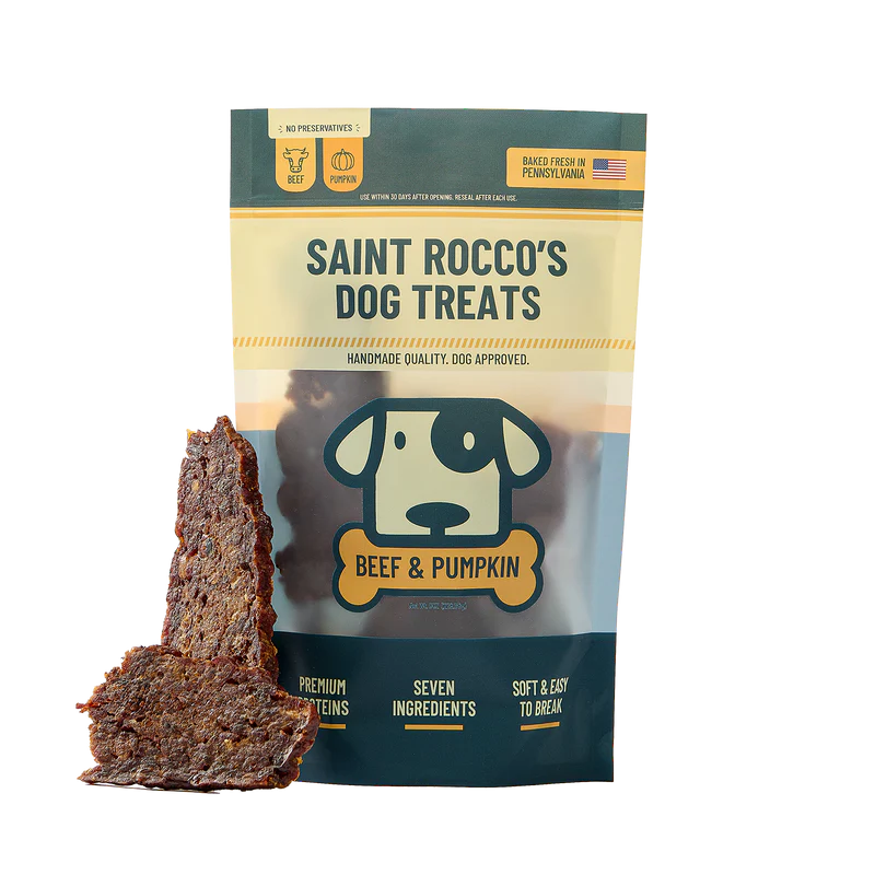 Saint Rocco's Beef & Pumpkin Dog Treats (8oz bag)