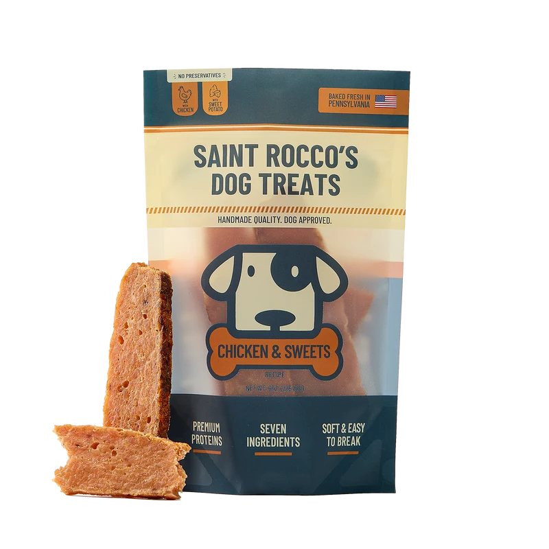 Saint Rocco's Chicken & Sweet Potato Dog Treats (8oz)