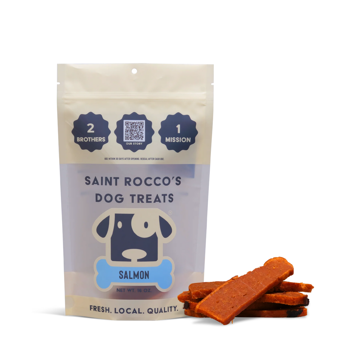 Saint Rocco's Salmon Dog Treat (16oz bag)